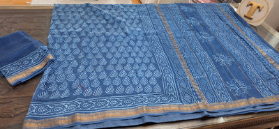 Handloom Linen with Bagru print