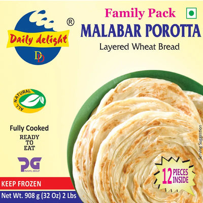Daily Delight Frozen Malabar Porotta Family Pack