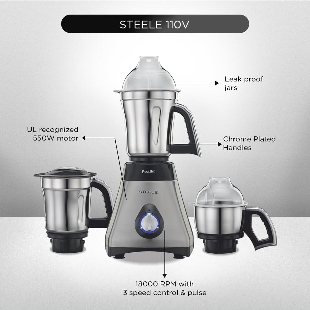 Preethi Steel Mixer Grinder
