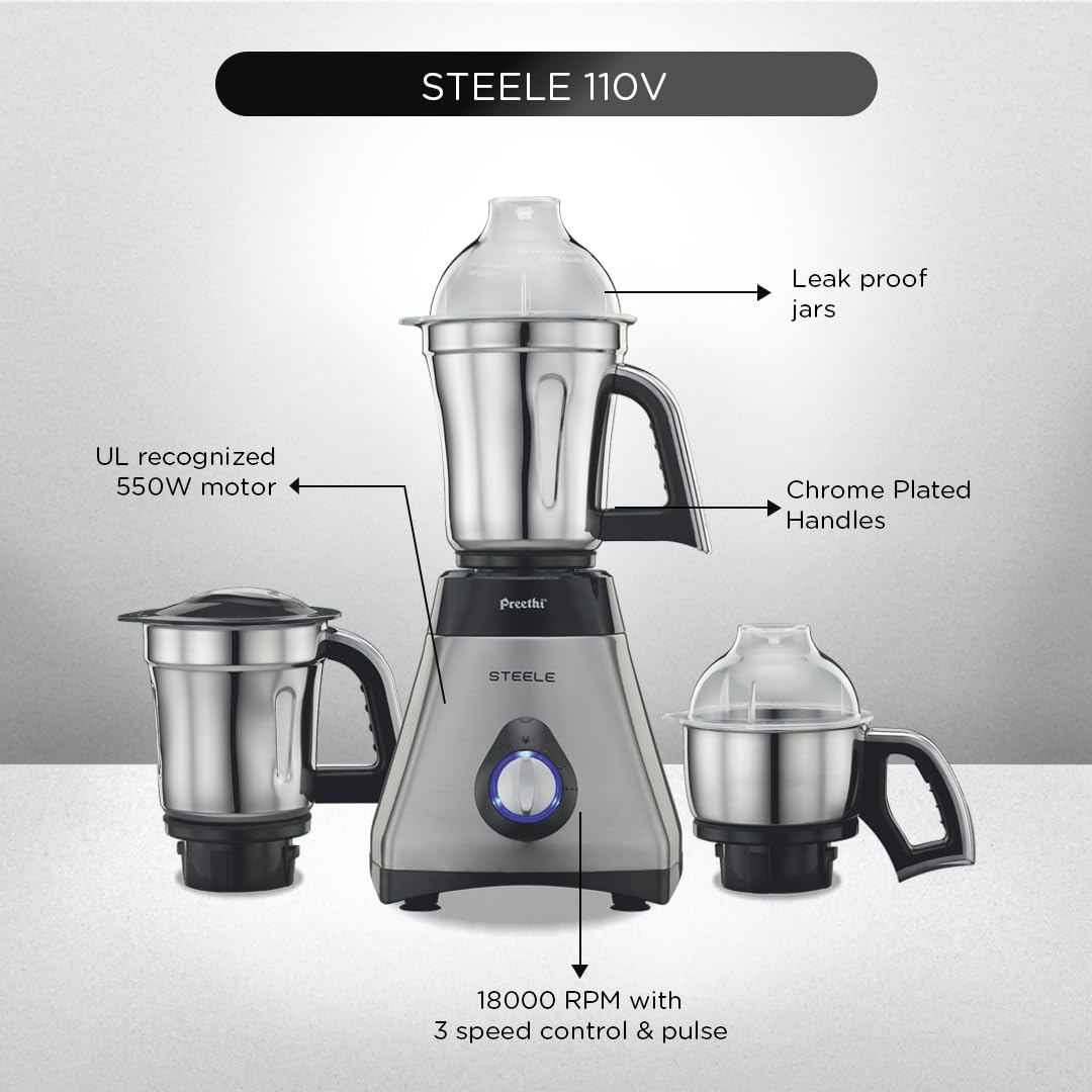 Preethi Steel Mixer Grinder