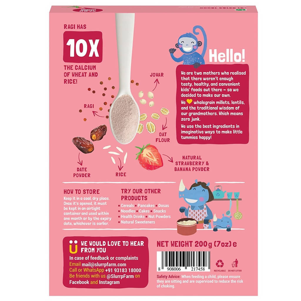 Strawberry, Ragi & Rice Toddler Cereal